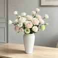 thumbnail image 5 of Vase for Home Decor - Boho Vases for Flower, Modern Textured Vase for Centerpieces, Living Room, Kitchen, Fireplace, Entryway Decor White, 5 of 6