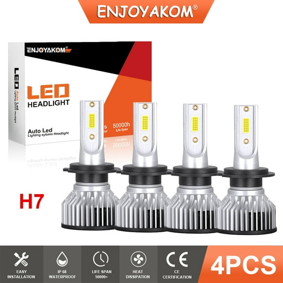 4pcs H7 LED Headlight High/Low Beam Bulbs Replacement For Subaru Tribeca 2008-2014 6000K