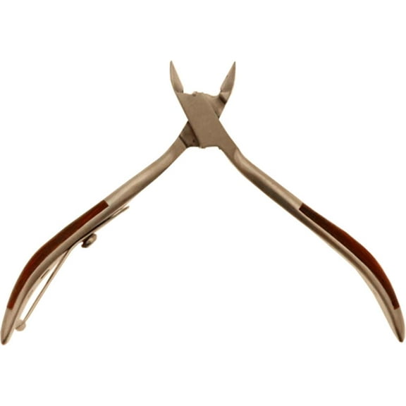 KUTZ 3.75" (9.5 cm) Stainless Steel Cuticle Nipper with Inlaid Rosewood Handles | Precision Engineered for Professional and Personal Nail Care | Elegant Design | Compact and Efficient Manicure Tool