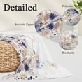 thumbnail image 3 of Purple Spring Floral Pillow Covers Queen, Elegant Pastoral Flowers Watercolor Soft Brushed Microfiber Breathable Throw Pillow Covers, Pillowcase with Zipper for Couch Sofa Bedroom Living Room 20"x30", 3 of 9