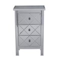 thumbnail image 1 of Emmy 3-Drawer Mirrored Accent Cabinet - Antique White, 1 of 1