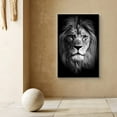 thumbnail image 2 of PixonSign Animal Canvas Wall Art Lion Portrait Photography Canvas Prints Wildlife Closeup Pictures Modern Art Black and White Wall Decor for Living Room Bedroom Office - 32"x48", 2 of 5