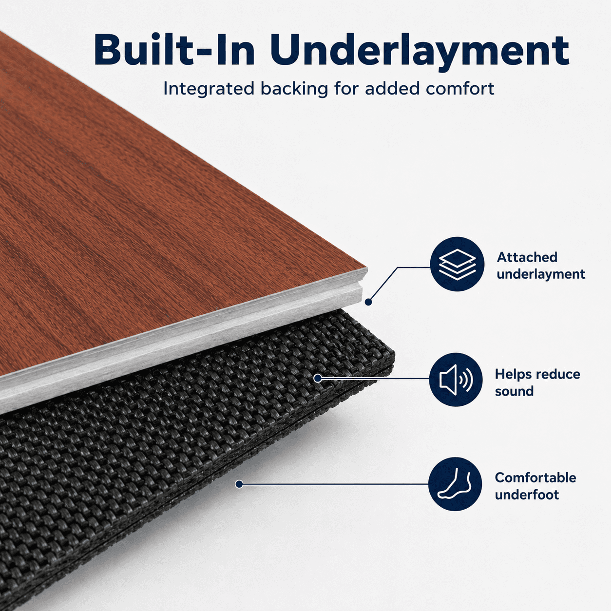 Yeslife 24-Piece Interlocking Luxury Vinyl Flooring Tile, 23.98 x 5.98 in., Coffee Oak SPC Rigid Core, 23.9 sq. ft.