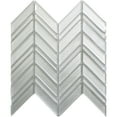 thumbnail image 2 of Apollo Tile   5 pack 10.4-in x 10.4-in White Chevron Polished and Matte Finished Glass Mosaic Tile (3.76 Sq ft/case), 2 of 4