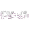 thumbnail image 4 of vidaXL 2 Piece Sofa Set with Pillows Dark Grey Fabric, 4 of 5