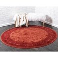 thumbnail image 4 of Unique Loom Tapis Botanique la Jolla 8' x 8' Rond Orange/Burgundy, 4 of 5