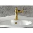 thumbnail image 3 of Kingston Brass KS3547RNK Levante One-Handle 1-Hole Bathroom Faucet with Push Pop-Up Drain in Brushed Brass, 3 of 7
