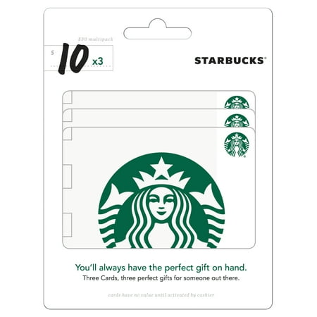 Starbucks $30 Multipack - 3/$10 Gift Cards