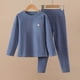 thumbnail image 1 of Conjuntos de blusas y camisas de manga larga y cuello redondo para niños, ropa de dormir cálida de invierno de color sólido con manga larga y cuello redondo, conjunto de dos piezas para niñas, parte s, 1 of 6