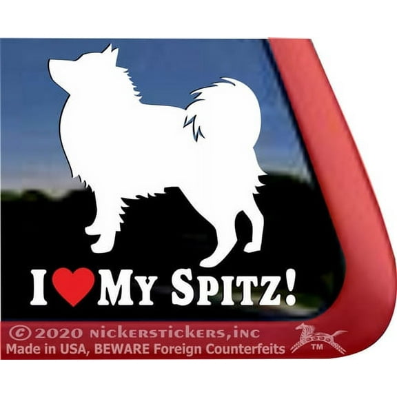 I Love My Spitz! German Spitz Dog Window Decal