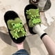 thumbnail image 1 of Zapatillas de mujer de verano de alta calidad para uso exterior, suela gruesa, zapatillas de algodón de moda de rana para otoño e invierno, 1 of 2