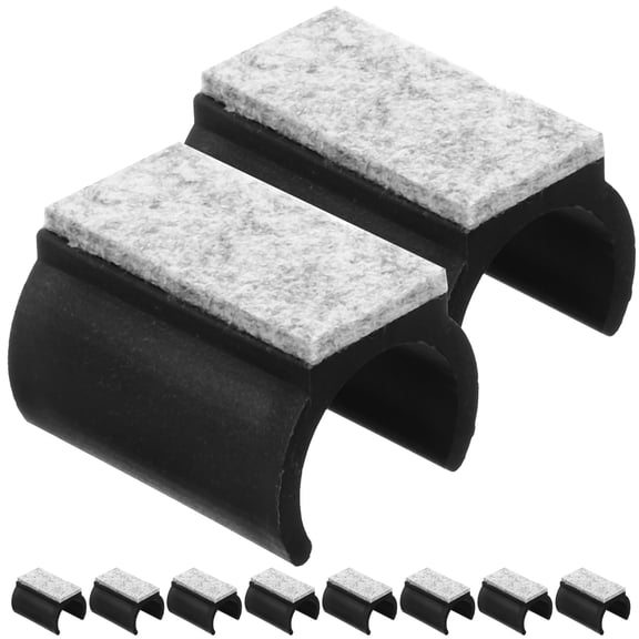 Hemobllo 10Pcs Felt Pads for Furniture on Hardwood Floors Black U Shape Chair Leg Floor Protectors