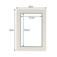thumbnail image 3 of White Acid Free 20x24 Picture Frame Mat with Green Core Bevel Cut for 16x20 Pictures - Fits 20x24 Frame - One Mat -, 3 of 4