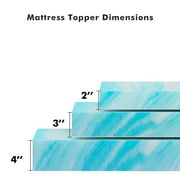 2, 3, or 4 Inch Mattress Topper, Twin Gel Memory Foam Mattress Topper(2 inch, Twin)