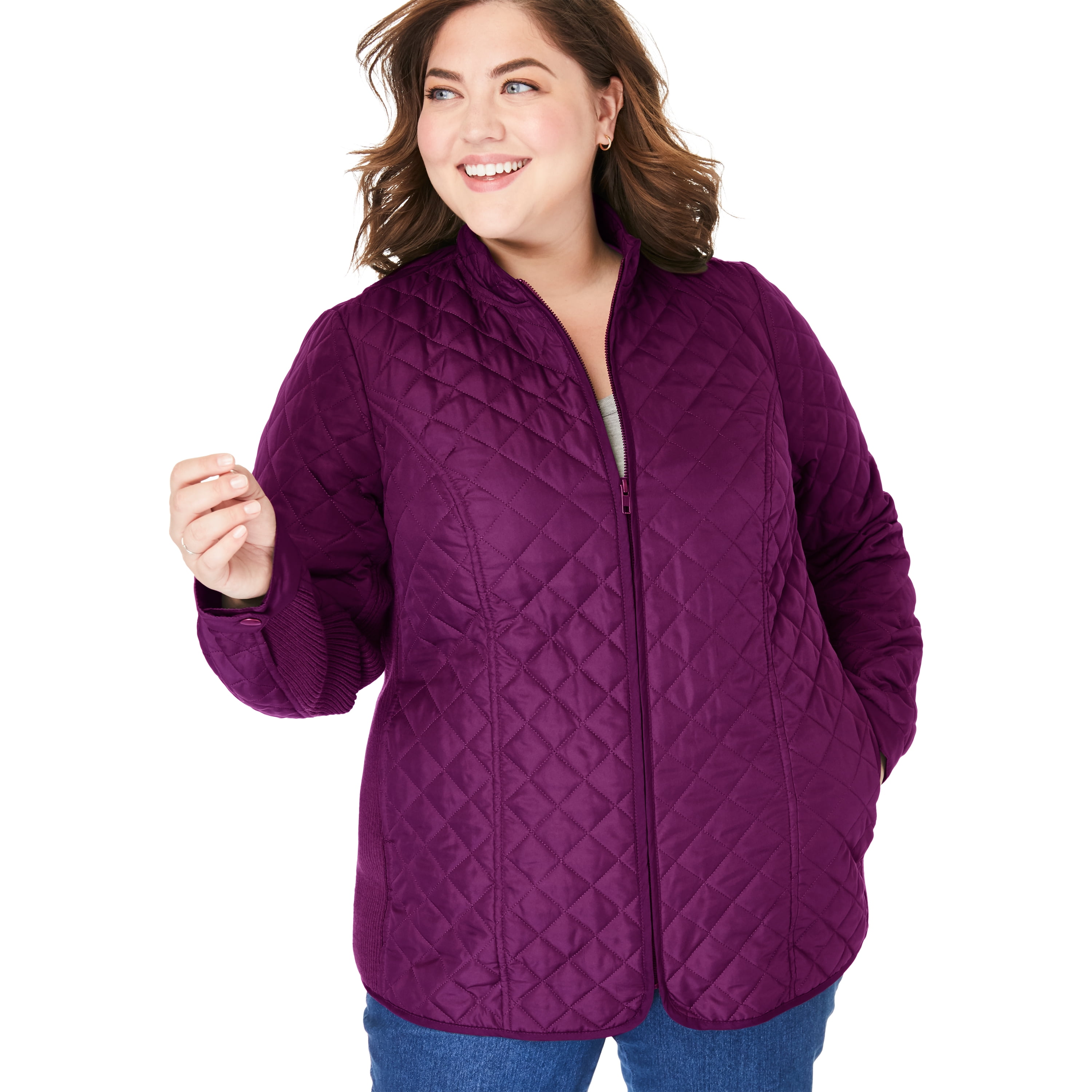 woman within quilted jacket