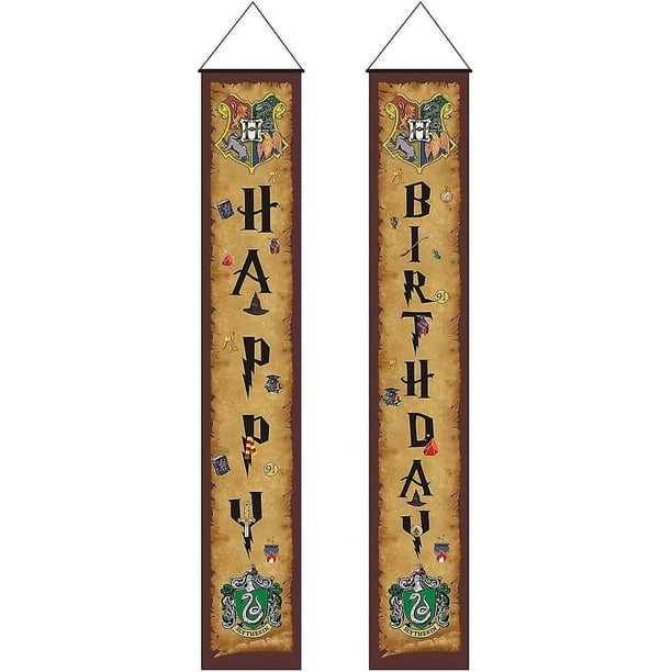 Banner de cumpleaños de mago mágico, decoración de fiesta temática de mago mágico, suministros para fiesta de cumpleaños para niños