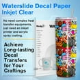 Koala Waterslide Decal Paper INKJET CLEAR, 20 Sheets 8.5x11 Inch Water