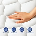 thumbnail image 4 of Queen Size Mattress 12 inch Medium Firm Hybrid Mattress with Cooling Gel Memory Foam, Pressure Relief, Motion Isolation, 4 of 9