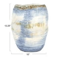thumbnail image 3 of Bloomingville Azure Round Stoneware Vase, Blue, 3 of 4