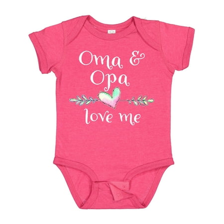 

Inktastic Oma and Opa Love Me- Heart Grandchild Gift Baby Boy or Baby Girl Bodysuit