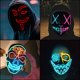 thumbnail image 2 of Máscara de alambre intermitente para Cosplay, disfraz Anonymous para baile brillante, Carnaval, fiesta, 10 opciones Qiuyongming unisex, 2 of 2