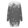thumbnail image 5 of Christmas Snowflake Print Sweatshirt Dress for Women Long Sleeve Crewneck Pullover Mini Dress Gray L, 5 of 5
