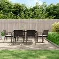 thumbnail image 1 of vidaXL 7 Piece Garden Dining Set with Cushions Poly Rattan and Steel, 1 of 5