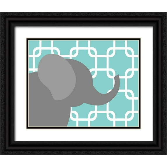 Robinson, Tamara 14x12 Black Ornate Wood Framed with Double Matting Museum Art Print Titled - Elephant Chain