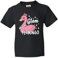 thumbnail image 3 of Inktastic Glam Pink Flamingo with Pearls Youth T-Shirt, 3 of 5