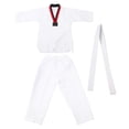 thumbnail image 2 of Uniforme de Taekwondo Uniforme de Taekwondo Modelo a Rayas Poliéster Algodón con Cinturón Ropa de Entrenamiento de Artes Marciales para la Práctica ANGGREK Otros, 2 of 8