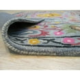 thumbnail image 3 of EORC Blue Hand-Tufted Wool Traditional Suzani Rug, 7'9 x 9'9-Color:Blue,Material:Wool, 3 of 4