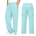 thumbnail image 4 of XINXIAOO Unisex Boys Girls Sweatpants Active Fit Elastic Waist Jogger Sweatpants with Pockets Boys Athletic Pants Sky Blue Sweat Pants for Girls Girls Clothes 11-12 Years, 4 of 8