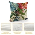thumbnail image 4 of YINGXI  Spring Summer Flower Decorative Throw Pillow Covers, Watercolor Poppy Hydrangea Floral Porch Patio Outdoor Home Decor, Butterfly Seasonal Couch Cushion Case 22x22in, 4 of 5