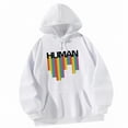 thumbnail image 2 of Sudadera con capucha causal femenina Letra clásica Impreso Ropa deportiva Sudadera con capucha de manga larga de moda M, 2 of 8