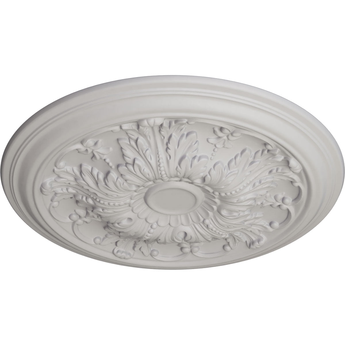 Ekena Millwork 20"OD x 1 1/2"P Damon Ceiling Medallion (Fits Canopies up to 3 3/8"), Hand-Painted Ultra Pure White