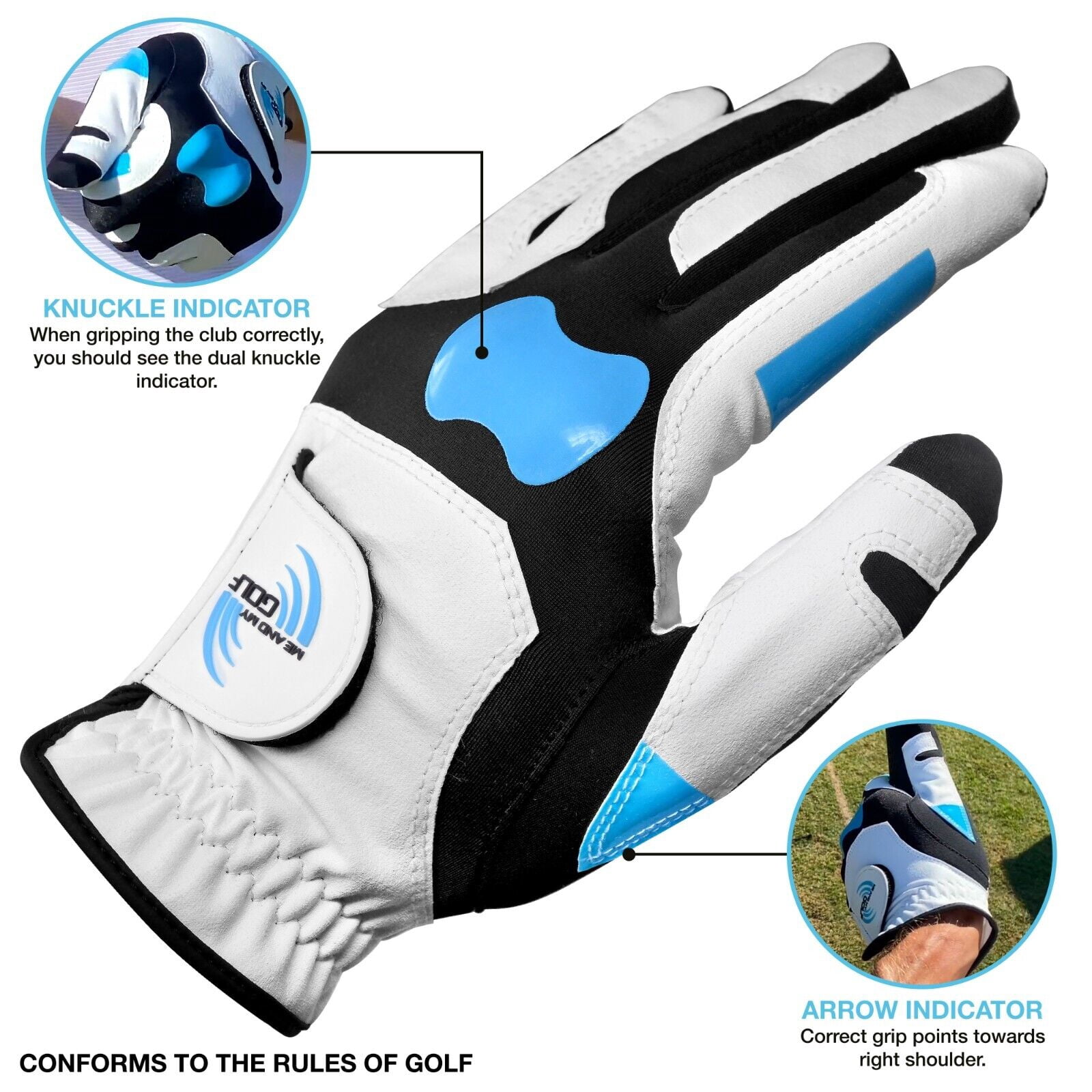 Me and My Golf MLH True Grip Glove White Large/Extra Large