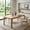 Natural, variant on Rectangular Dining Table with Parquet Top & Rounded Corners - Espresso Finish