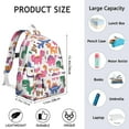 thumbnail image 6 of Cute Dinosaur Pattern Backpack for School,Cute School Bag,Schoolbag with Adjustable Shoulder Straps & Padded Back,13.4"x11"x4.7", 6 of 6
