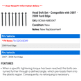 thumbnail image 2 of Head Bolt Set - Compatible with 2007 - 2009 Ford Edge 2008, 2 of 2