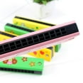 thumbnail image 3 of WHAMVOX 3Pack Musical Toy Harmonica Wood Assorted Color Double Row Instruments for Kids, 3 of 8