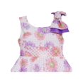 thumbnail image 4 of Girls Dress Purple Flower Lace Trim Bow Tie Sleeveless 4, 4 of 5