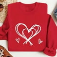 thumbnail image 5 of YueHuiYing Women's Oversized Hoodless Sweatshirt with Layered Heart Print Crew Neck Long Sleeve - Valentine's Day Sweet & Edgy Style Top, 5 of 6