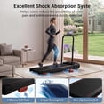 thumbnail image 5 of SONITU 5-in-1 Walking Pad with Vibration Plate & 14% Incline, 3.0HP Walking Pad with Handle Bar, Portable Under Desk Treadmill for Home,265LBS Capacity, 5 of 9