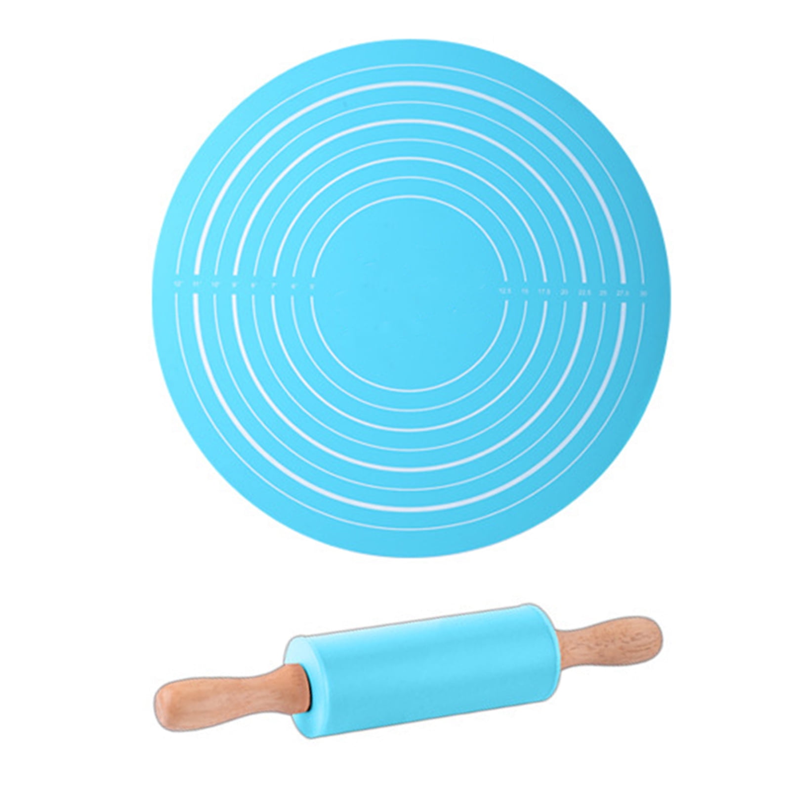 huanledash 1 Set Rolling Pin Reusable Food Grade Nonstick Wooden