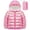 Hood Metallic Rose Pink, variant on Aideaone Girls Puffer Jacket Packable Hooded Warmth Padded Winter Coat Metallic Shine Outerwear 10-12Years