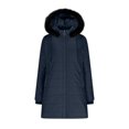 thumbnail image 5 of Women's Padded Hooded Jacket Long Sleeve Solid Color Winter Coat Outerwear Warm Thickened Fashion Parka for Cold Weather | CSEONE,Navy XL, 5 of 9