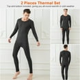 thumbnail image 6 of Mens Thermal Underwear Set, iMounTEK Fleece Long Johns Top Bottom for Men Cold Winter, Black XL, 6 of 7