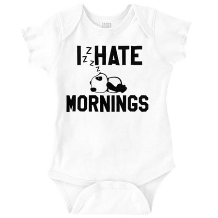 

I Hate Mornings Sleeping Panda Bodysuit Jumper Girls Infant Baby Brisco Brands 24M