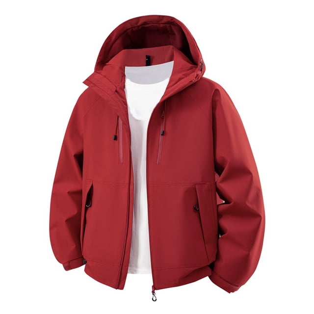 Unisex Trail Utility Jacket Waterproof Windbreaker Adjustable Hood Plus-Size Inclusive Hiking Techwear Gorpcore Adventure Shell
