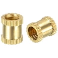 thumbnail image 1 of Wekity M6x8mm Female Thread Knurled Nuts,100PCS Hx8mm OD Brass Threaded Insert Embedment Nuts Hydraulic Welded Joint Injection Molding Assortment Kit for 3D Printing Injection Molding-0621, 1 of 5